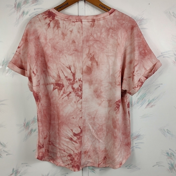 Como Vintage Pink Tie Dye Short Sleeve Top M EUC - Picture 4 of 9